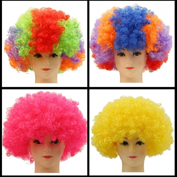 100pcs Clown Fans Carnival Wig Cosplay Circus Funny Fancy Dress Stage Do Fun Joker Adult Child Curly Hair Wig party props
100pcs Clown Fans Carnival Wig Cosplay Circus Funny Fancy Dress Stage Do Fun Joker Adult Child Curly Hair Wig party props