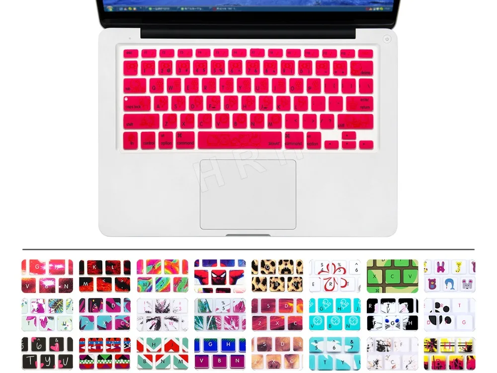 Силиконовый чехол для клавиатуры с рисунком животных Защитная пленка Apple Macbook Pro