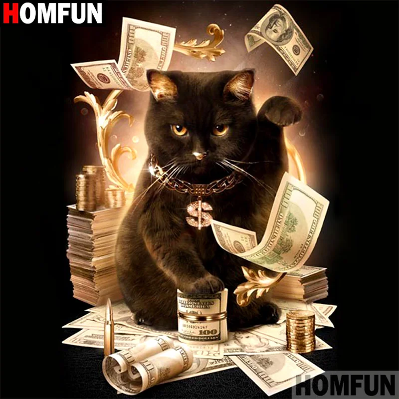 HOMFUN Full Square/Round Drill 5D DIY Diamond Painting "Cat money animal" 3D Embroidery Cross Stitch 5D Decor Gift A16849
HOMFUN Full Square/Round Drill 5D DIY Diamond Painting "Cat money animal" 3D Embroidery Cross Stitch 5D Decor Gift A16849