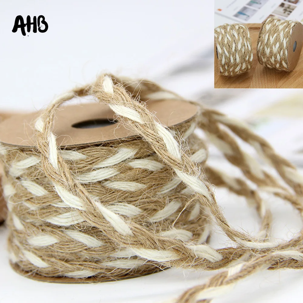 5m/roll 5mm Natural Two-color String Jute Twine Burlap Rope DIY Florist Bouquet Hemp Ribbon DIY Party Decorative Knitting Cords
5m/roll 5mm Natural Two-color String Jute Twine Burlap Rope DIY Florist Bouquet Hemp Ribbon DIY Party Decorative Knitting Cords
