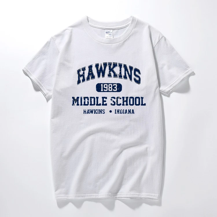 Strange things t shirts Retro design Jersey High Quality Hawkins School cotton short sleeve t-shirt casual homme tee camisetas
Strange things t shirts Retro design Jersey High Quality Hawkins School cotton short sleeve t-shirt casual homme tee camisetas
