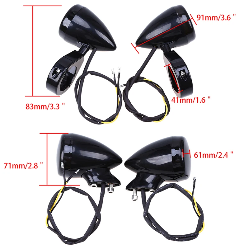 POSSBAY 4pcs Motorcycle LED Turn Signals Light Motorbike Indicator Lamps Aluminum With 39mm 41mm Fork Clamp for Harley
POSSBAY 4pcs Motorcycle LED Turn Signals Light Motorbike Indicator Lamps Aluminum With 39mm 41mm Fork Clamp for Harley