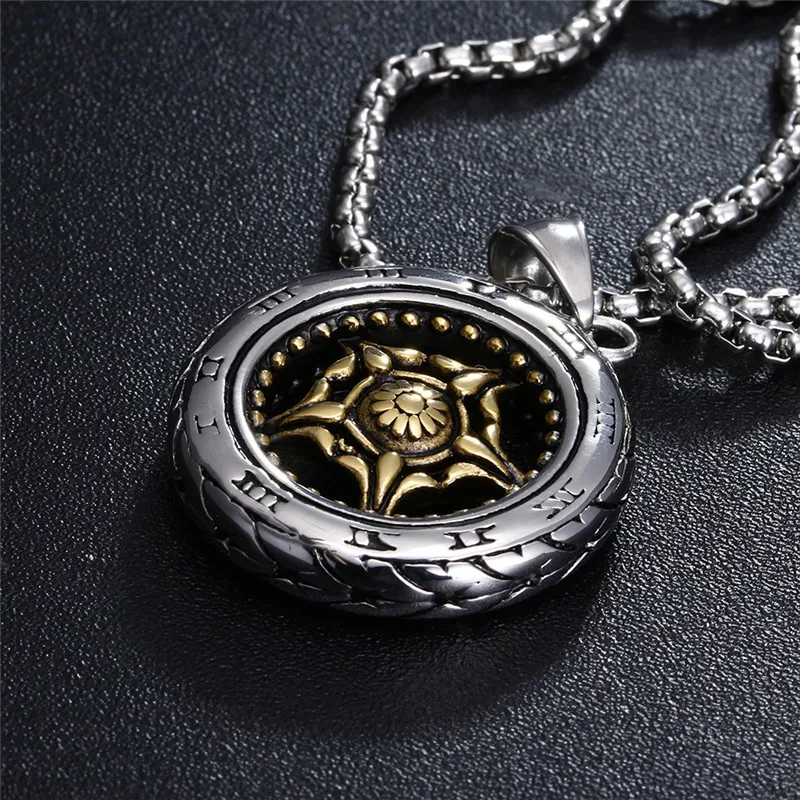 Gothic Roman Words Wheel Tires Design Pendant Necklace Titanium Stainless Steel Necklaces Male Punk Cool Jewelry
Gothic Roman Words Wheel Tires Design Pendant Necklace Titanium Stainless Steel Necklaces Male Punk Cool Jewelry