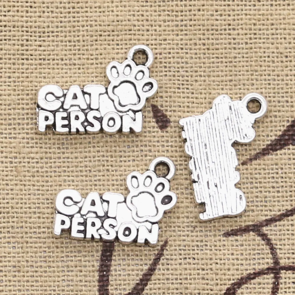 20pcs Charms Cat Person Friend Forever 13x18mm Antique Silver Color Pendants Making DIY Handmade Tibetan Silver Color Jewelry
20pcs Charms Cat Person Friend Forever 13x18mm Antique Silver Color Pendants Making DIY Handmade Tibetan Silver Color Jewelry