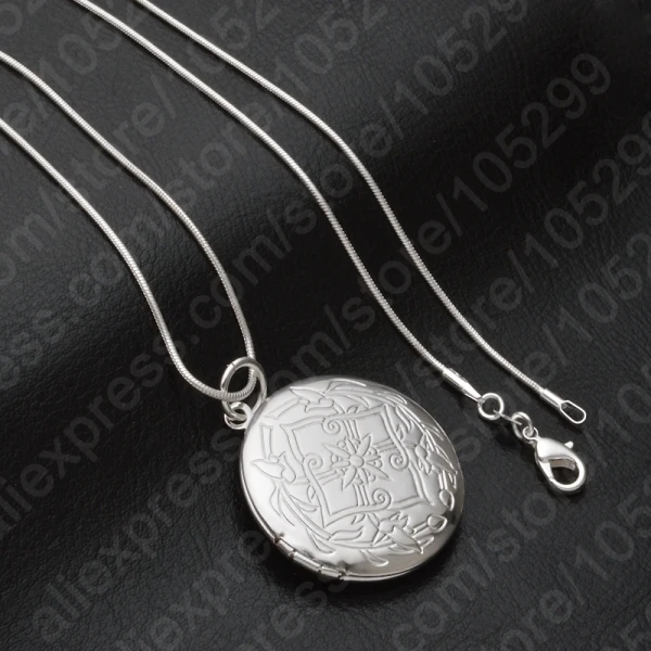 New 925 Sterling Silver Jewelry Round Photo Locket Necklace Pendant Best Gift For Women Girl
New 925 Sterling Silver Jewelry Round Photo Locket Necklace Pendant Best Gift For Women Girl