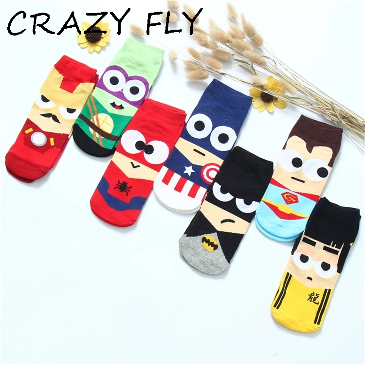 Магазин Crazy Fly оптовая продажа Sox супергерой Супермен/Бэтмен обувь для мальчиков