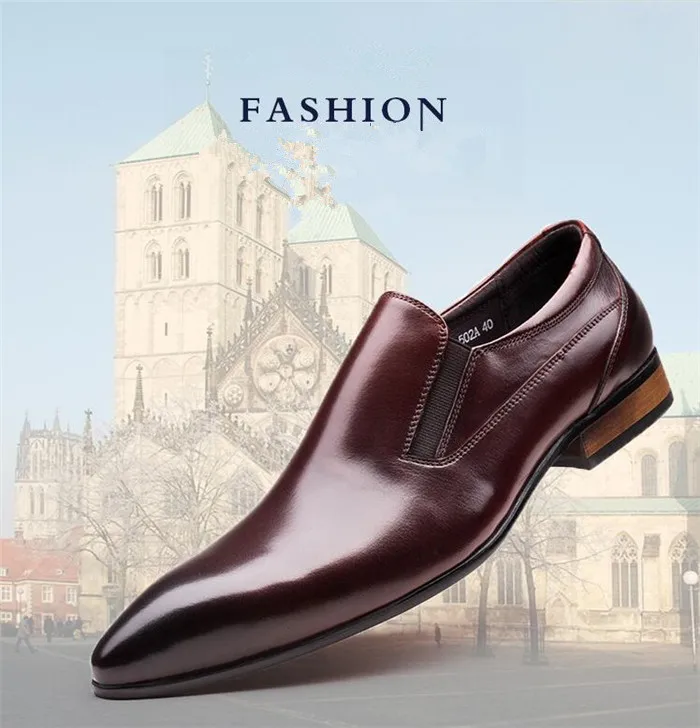 Fashion Oxfords pointed toe leather shoes elestic band leather men slip-on shoes business dress leather shoes
Fashion Oxfords pointed toe leather shoes elestic band leather men slip-on shoes business dress leather shoes