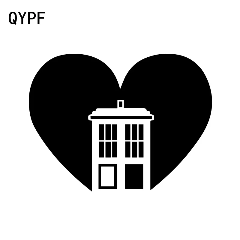 QYPF 15 9 см * 12 модная виниловая наклейка на окно автомобиля с любовным сердцем