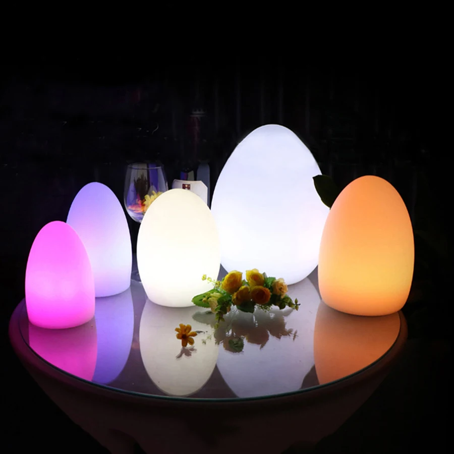 Egg Shape RGB LED Decor Night Lights Rechargeable 16 Color Remote Control for Outdoor Garden Home Dining Room Bar KTV Table Lamp
Egg Shape RGB LED Decor Night Lights Rechargeable 16 Color Remote Control for Outdoor Garden Home Dining Room Bar KTV Table Lamp