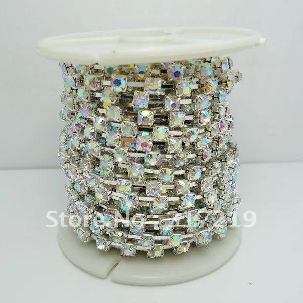 Free Shipping! SS12 20Yard Per Roll Crystal stones beads Cup Chain Crystal AB !
Free Shipping! SS12 20Yard Per Roll Crystal stones beads Cup Chain Crystal AB !
