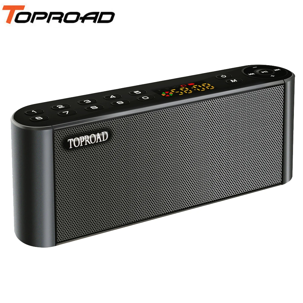 

TOPROAD Wireless Bluetooth Speakers Portable Enceinte Speaker Handsfree MP3 With Mic TF FM HIFI Subwoofer Deep Bass Loudspeakers