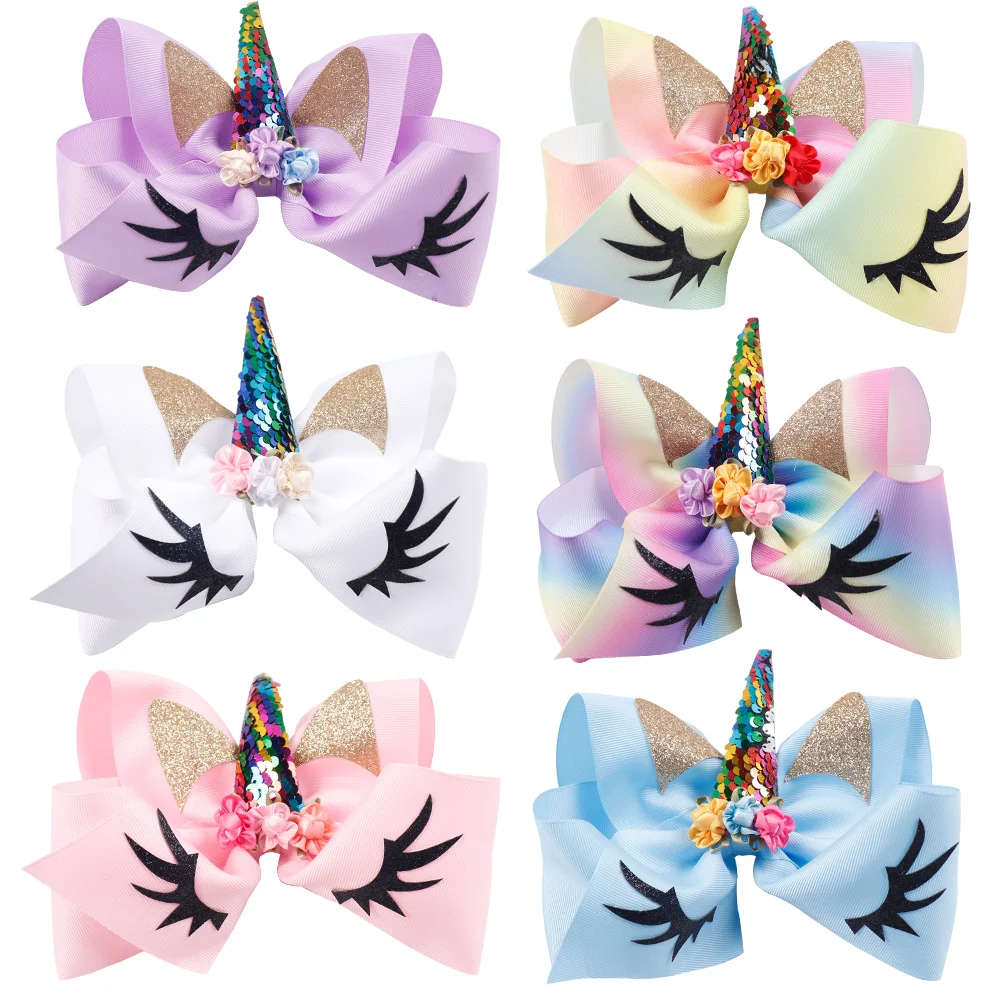 7" Cartoon Sequin Hair Bows For Girls Glitter Eyebrow Printed Hairbow Grosgrain Ribbon Hair Accessories For Kids Cartoon Party
7" Cartoon Sequin Hair Bows For Girls Glitter Eyebrow Printed Hairbow Grosgrain Ribbon Hair Accessories For Kids Cartoon Party