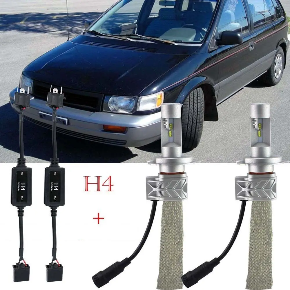 H4 9003 HB2 55W/110W LED Headlight Slim Conversion Kit LUMILEDMZ LED Chips Fanless Super White 6000K H4 High/Low Dual Beam
H4 9003 HB2 55W/110W LED Headlight Slim Conversion Kit LUMILEDMZ LED Chips Fanless Super White 6000K H4 High/Low Dual Beam