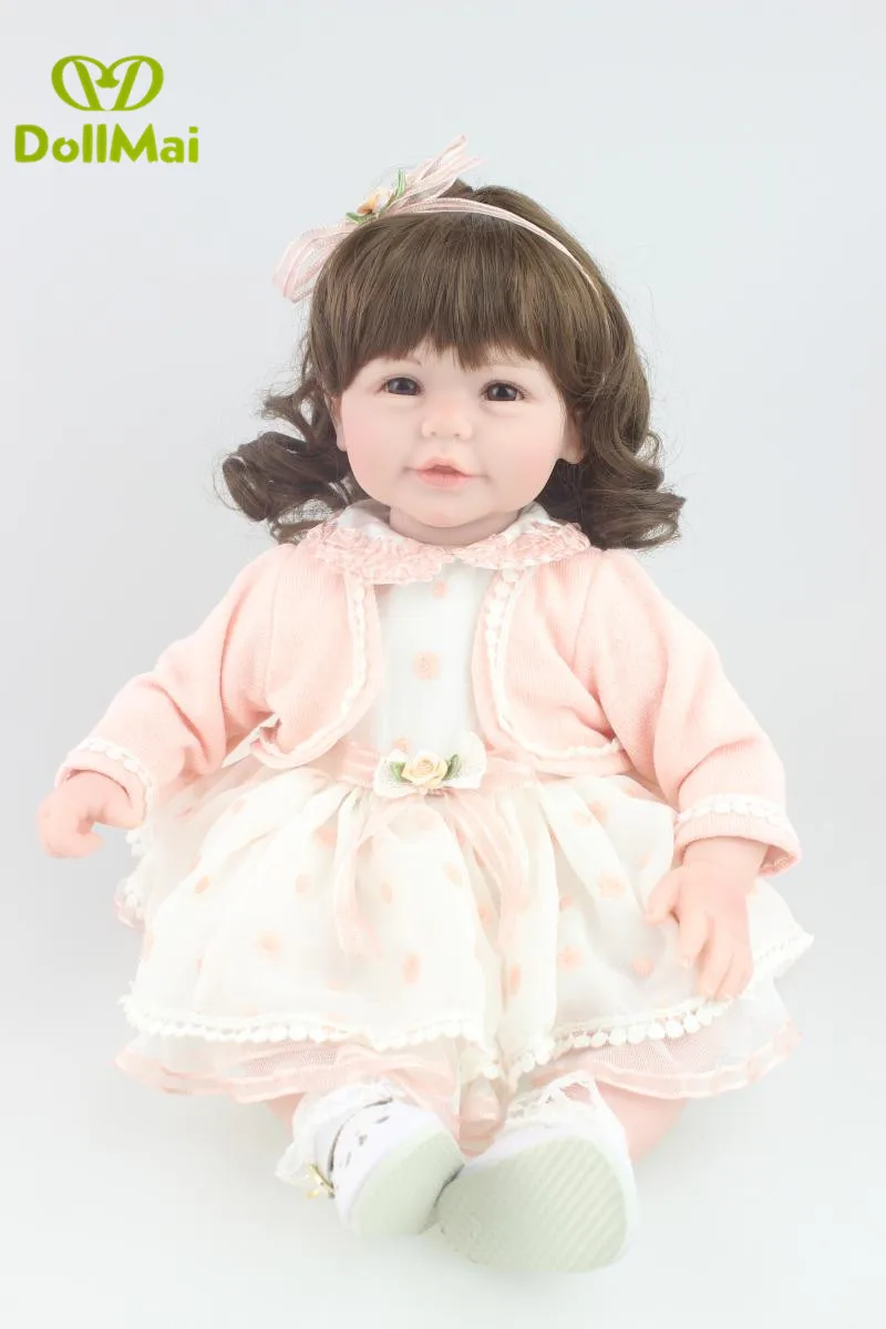 Cute curly hair reborn girl dolls 52cm vinyl silicone reborn baby dolls with cotton body princess toddler reborn doll gift
Cute curly hair reborn girl dolls 52cm vinyl silicone reborn baby dolls with cotton body princess toddler reborn doll gift