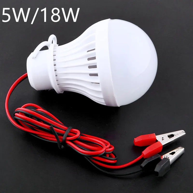Portable 12V 5W 18W LED Bulbs White Light LED Lamp Outdoor For Camping Tent Night Hunting Emergency W/Clip High Quality
Portable 12V 5W 18W LED Bulbs White Light LED Lamp Outdoor For Camping Tent Night Hunting Emergency W/Clip High Quality