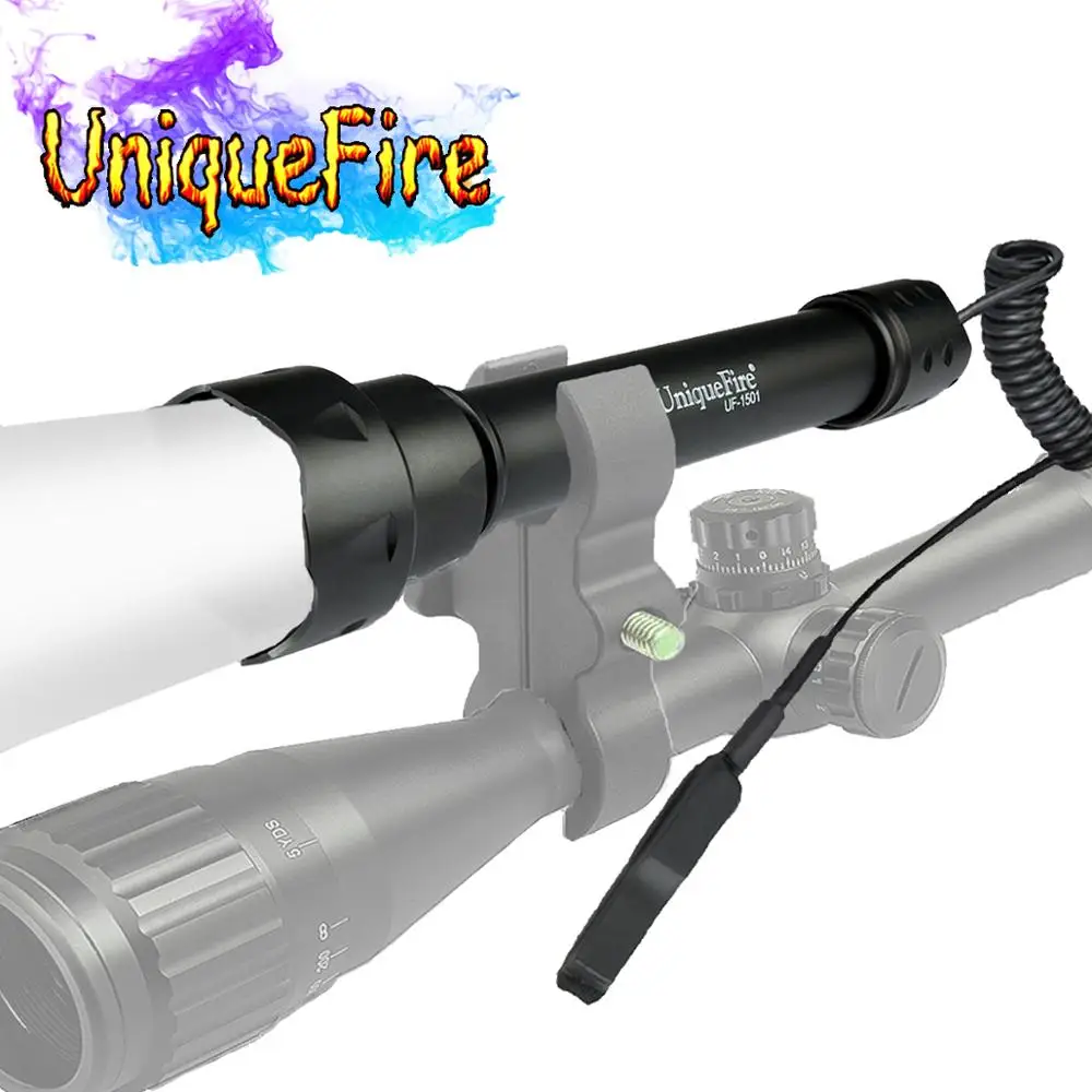 UniqueFire Hunting Flashlight 1501 Adjustable Flexing IR 850nm Long Range Powerful Torch With Rat Tail Pressure Switch 3 Modes
UniqueFire Hunting Flashlight 1501 Adjustable Flexing IR 850nm Long Range Powerful Torch With Rat Tail Pressure Switch 3 Modes