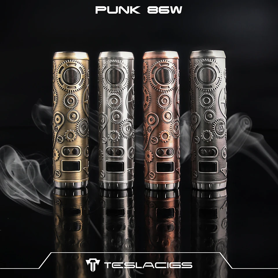 Оригинальный Tesla Punk 86W Mech Mod Teslacigs Max механический Vape Pen Kit вапоризатор в стиле панк