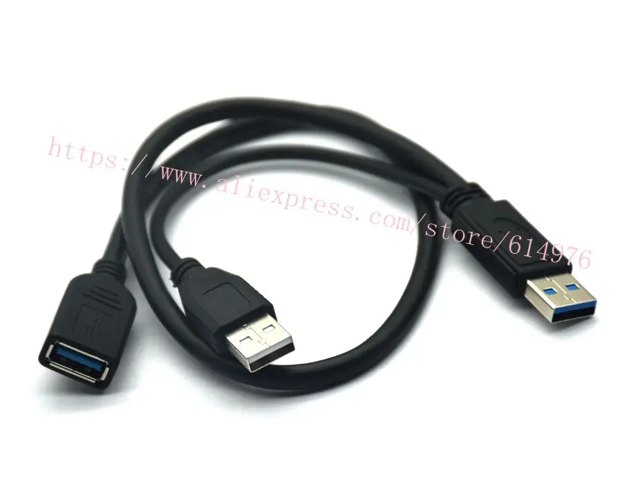 USB 3.0 AF to AM Y type cable two USB 3.0 A Male to USB Female for external Hard Disk with extra power cable 50cm 100cm
USB 3.0 AF to AM Y type cable two USB 3.0 A Male to USB Female for external Hard Disk with extra power cable 50cm 100cm