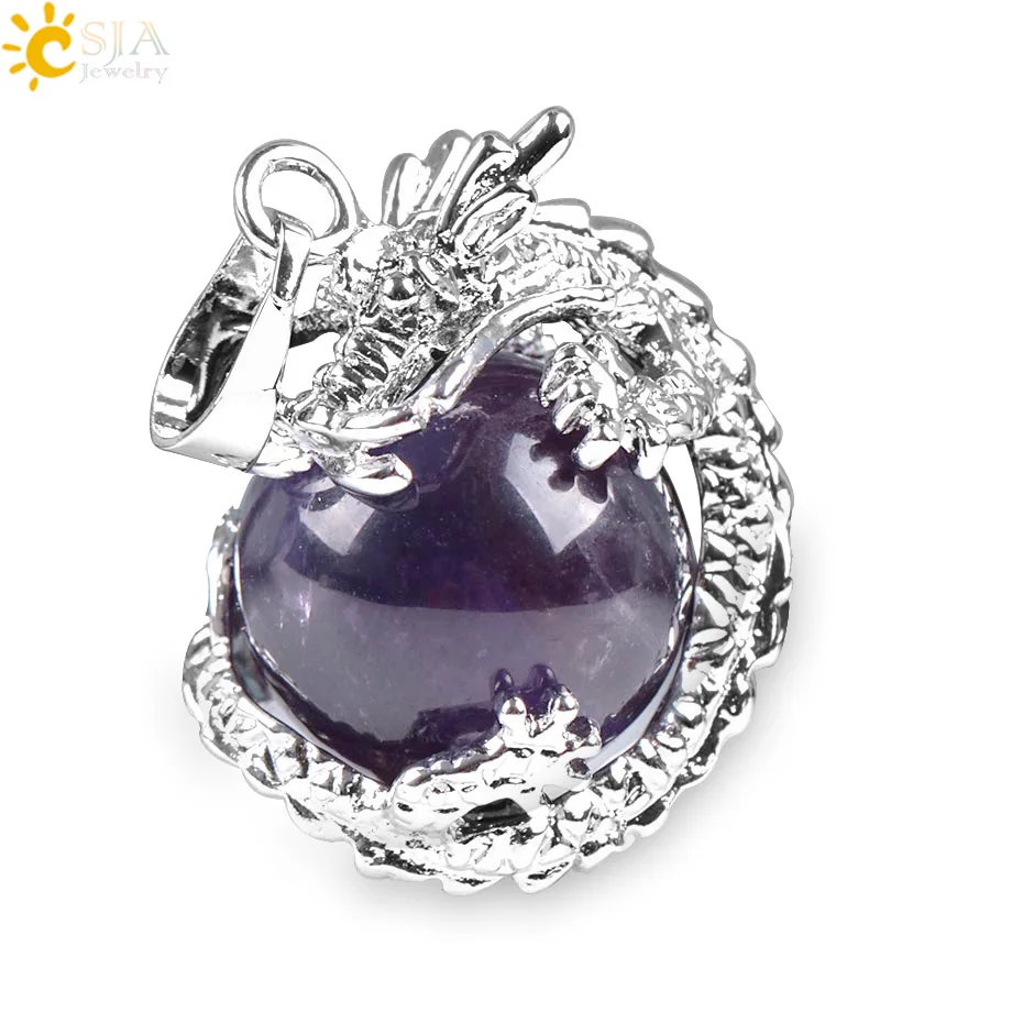 CSJA China Dragon Wrapped Unisex Jewelry Collection Natural Stone Ball Bead Pendant for DIY Handmade Necklaces Pink Crystal E852
CSJA China Dragon Wrapped Unisex Jewelry Collection Natural Stone Ball Bead Pendant for DIY Handmade Necklaces Pink Crystal E852