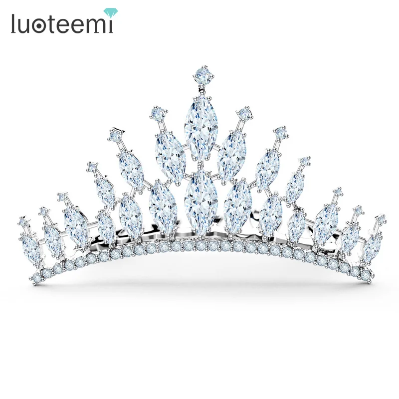 LUOTEEMI Wholesale Luxury Woman Hair Accessories Bling Marquise Cut CZ Crystal Crown Combs Tiaras Beauty Pageant Crowns
LUOTEEMI Wholesale Luxury Woman Hair Accessories Bling Marquise Cut CZ Crystal Crown Combs Tiaras Beauty Pageant Crowns