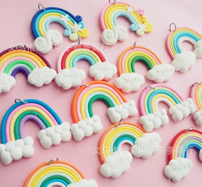 wholesale Cute Clouds Rainbow Charms Pendant For Necklace Pendant DIY Jewelry Making 46*38mm
wholesale Cute Clouds Rainbow Charms Pendant For Necklace Pendant DIY Jewelry Making 46*38mm