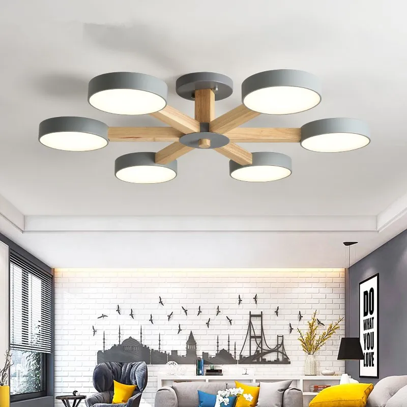 220V LED Chandelier For Living Room Modern White Lustre Wooden Bedroom Lighting Simple Surface Mounted Chandeliers
220V LED Chandelier For Living Room Modern White Lustre Wooden Bedroom Lighting Simple Surface Mounted Chandeliers