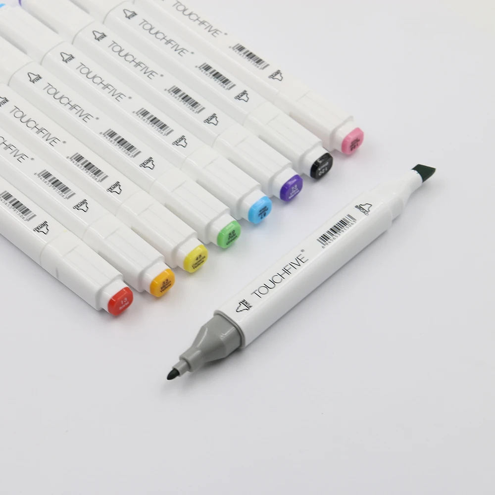 

TouchFIVE 12/24 Colors Sketch Skin Tones Marker Pen Artist Double Headed Alcohol Based Manga Art Markers brush pen