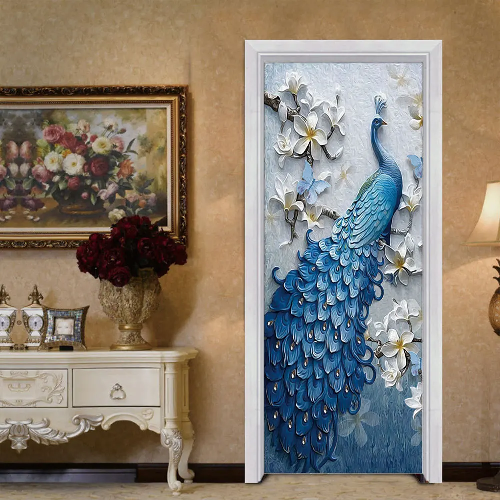 New 2pcs/set 3D Animal Colorful Peacock DIY Door Art Mural Sticker Home Decor Self-adhesive Removable PVC Wall Stickers Poster
New 2pcs/set 3D Animal Colorful Peacock DIY Door Art Mural Sticker Home Decor Self-adhesive Removable PVC Wall Stickers Poster