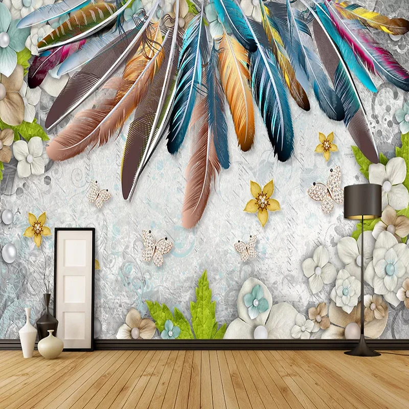 Modern Fashion Color Feather Mural Wallpaper 3D Self-Adhesive Waterproof Canvas Photo Wall Paper Living Room Dining Room Sticker
Modern Fashion Color Feather Mural Wallpaper 3D Self-Adhesive Waterproof Canvas Photo Wall Paper Living Room Dining Room Sticker