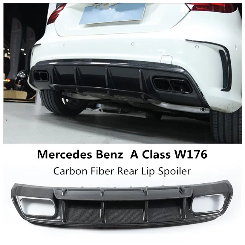 Спойлер для заднего бампера из углеродного волокна Mercedes Benz A Class W176 A45 A180 A200 A260 2013