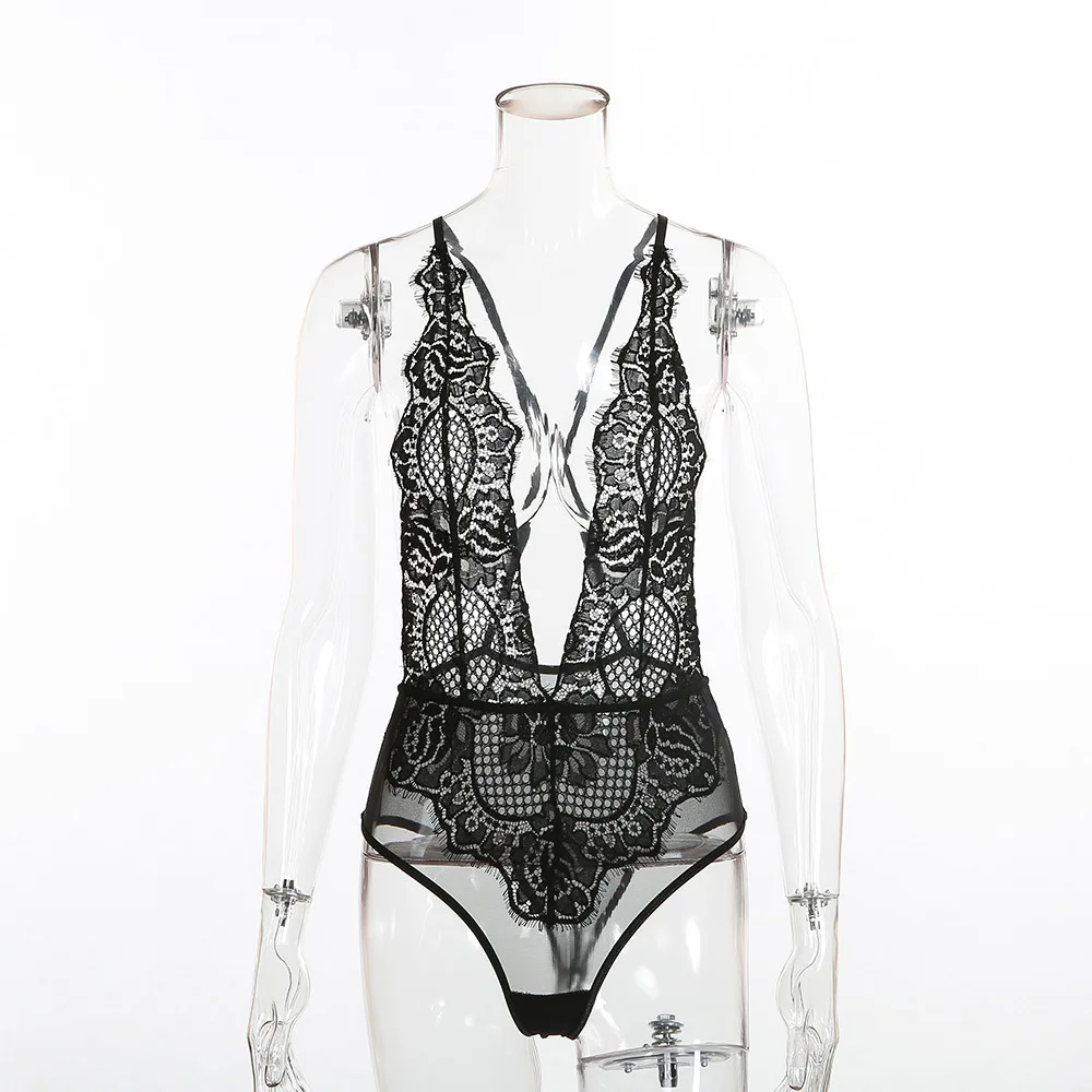Black Sexy Deep V-neck Backless Women Sexy Bodysuit 2020 Sumemr Sexy Lace Bodysuit Women
Black Sexy Deep V-neck Backless Women Sexy Bodysuit 2020 Sumemr Sexy Lace Bodysuit Women