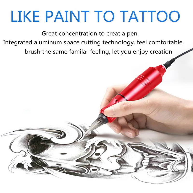 Tattoo Machine Cartridge Pen - Premium Tattoo Pen Cartridge Machine Atom Rotary Pen Tattoo Machine & Permanent Makeup Pen