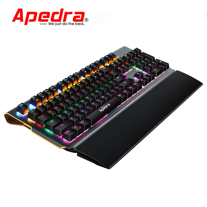 Apedra Gaming Keyboard 104 Key Mechanical Keyboard RGB Blue Switch LED Backlit USB Wired Gaming Keyboard for PC Laptop Desktop
Apedra Gaming Keyboard 104 Key Mechanical Keyboard RGB Blue Switch LED Backlit USB Wired Gaming Keyboard for PC Laptop Desktop