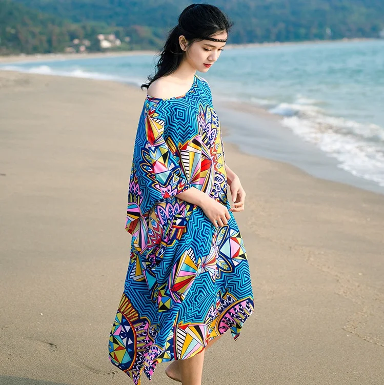 South East Asia National Dress summer Bohemia robe Thailand Malaysia Nepal holiday loose thin Cool Large size Tropical Dress
South East Asia National Dress summer Bohemia robe Thailand Malaysia Nepal holiday loose thin Cool Large size Tropical Dress