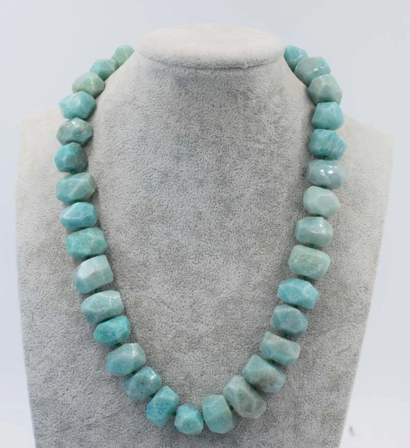 amazonite green 15*20mm faceted baroque necklace 18inch wholesale beads nature FPPJ woman 2017
amazonite green 15*20mm faceted baroque necklace 18inch wholesale beads nature FPPJ woman 2017