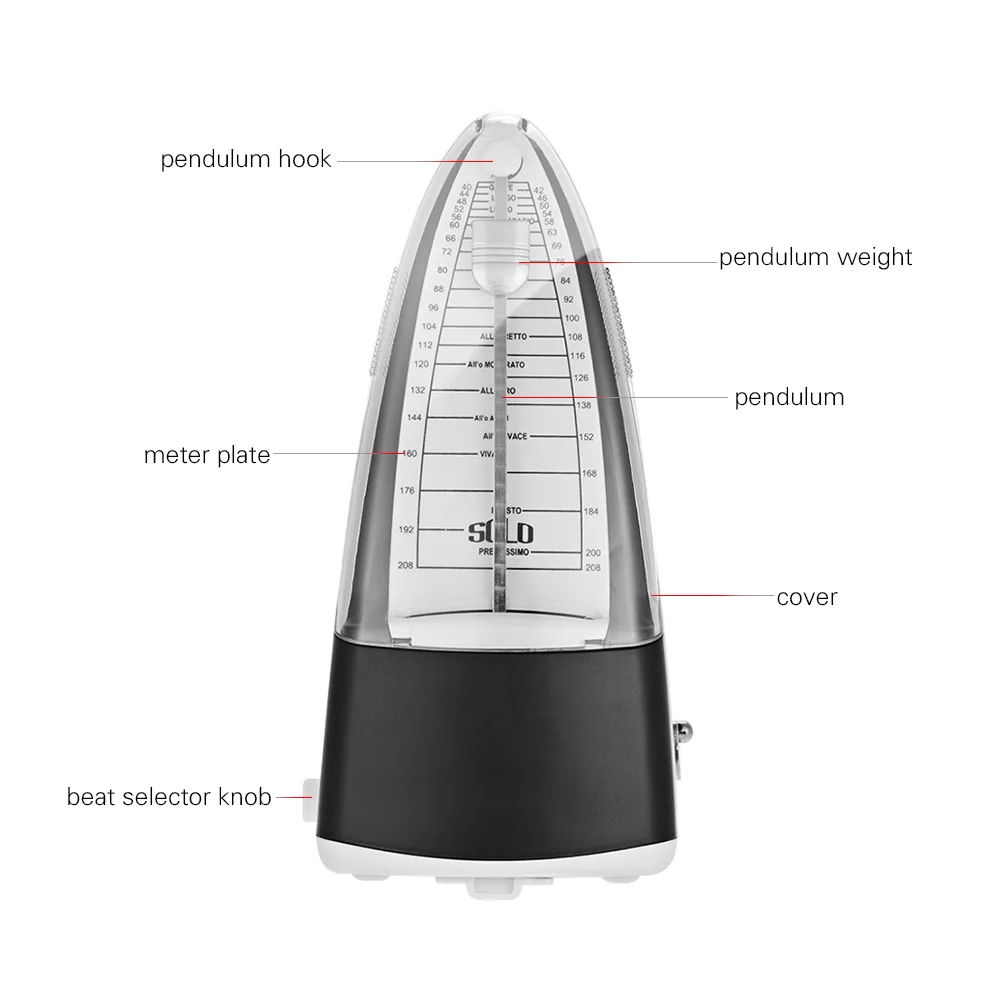 Portable Universal Mechanical Metronome ABS Material for Guitar Violin Piano Bass Drum for Music Beginners
Portable Universal Mechanical Metronome ABS Material for Guitar Violin Piano Bass Drum for Music Beginners