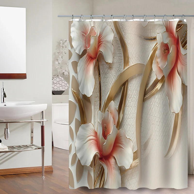 FOKUSENT High Quality Printed Luxury Orchid Peony Flower Rose Dandelion Polyester Fabric Bathroom Waterproof Shower Curtains
FOKUSENT High Quality Printed Luxury Orchid Peony Flower Rose Dandelion Polyester Fabric Bathroom Waterproof Shower Curtains