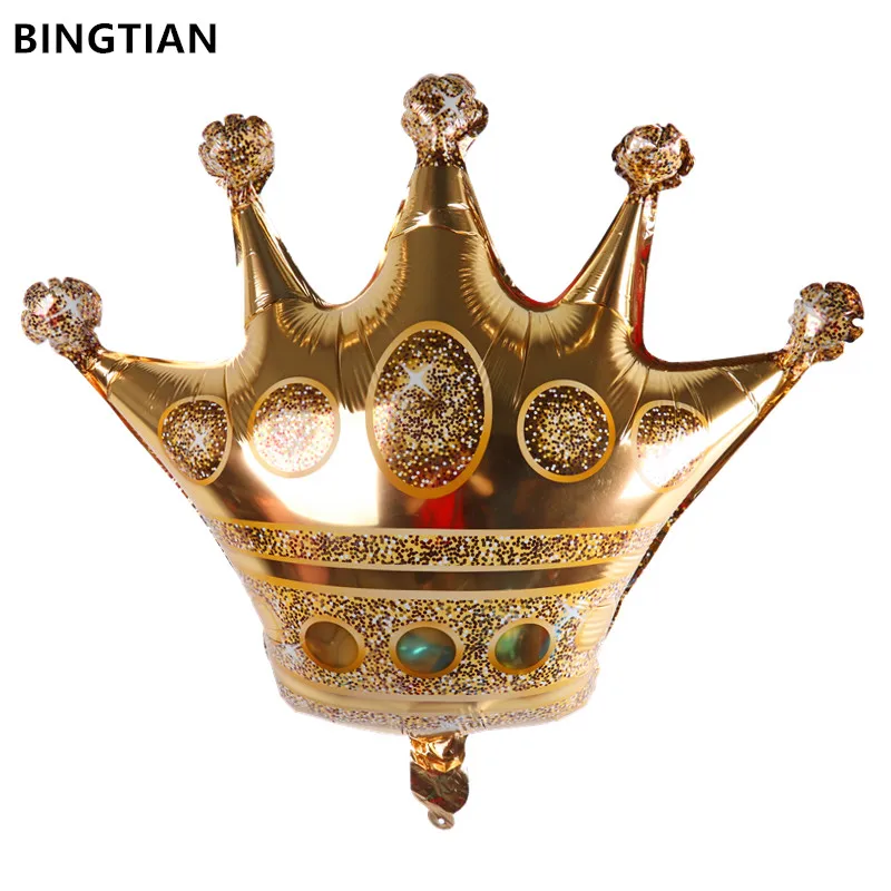 BINGTIAN Мини Большая Золотая Корона Гелиевый шар Принцесса фольги воздушные шары