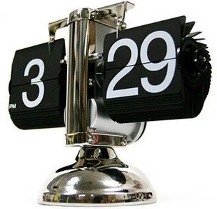 Континентальный Авто flip clock часы электрический Старинные механические баланса