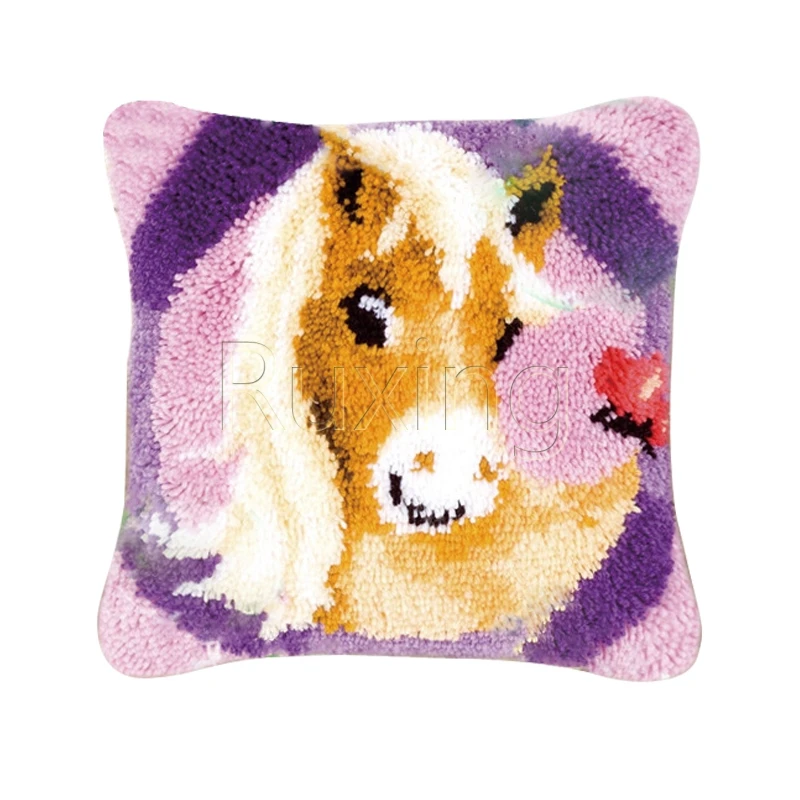 Latch Hook Cushion Yarn for Cushion Cover Animal horse Pillow Case Sofa Cushion Printed Canvas Home Decorative Pillow
Latch Hook Cushion Yarn for Cushion Cover Animal horse Pillow Case Sofa Cushion Printed Canvas Home Decorative Pillow