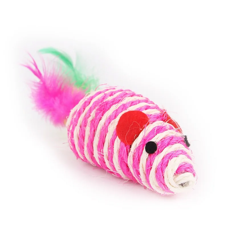 Игрушка кошка котенок сизаль куклы мышки игрушка играть Когтеточка забавные
