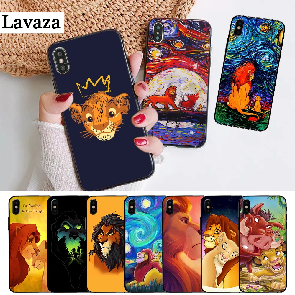 Силиконовый чехол с изображением мультяшного фильма Король Лев для iPhone 5 5S 6 6S Plus 7