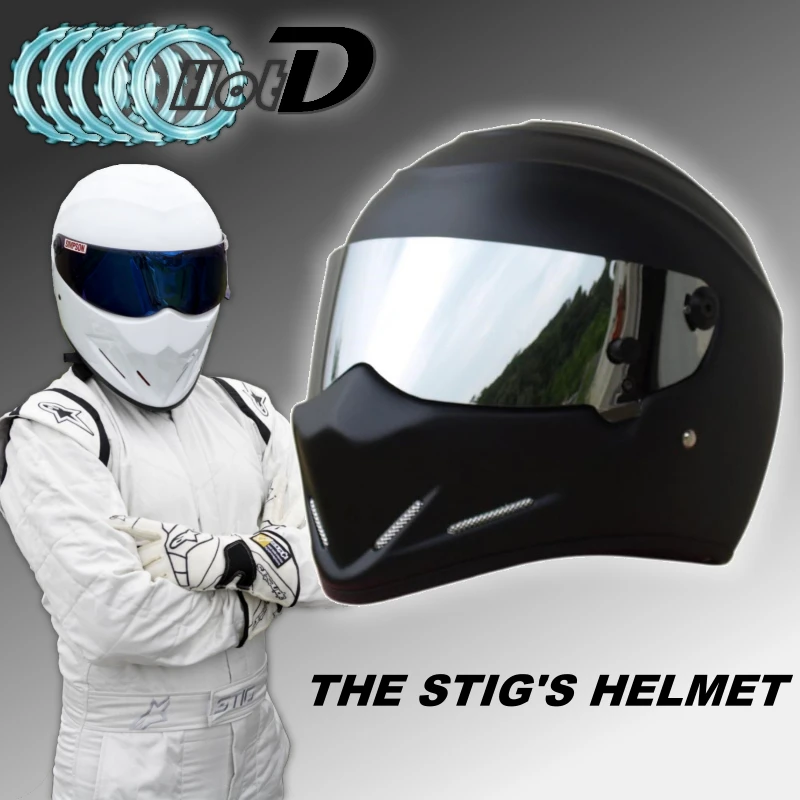 For TopGGGear The STIG Matte Black Helmet with Silver Visor / TG Fans's Collectable / Like SIMPSON Pig/ Motorcycle Stig's Helmet
For TopGGGear The STIG Matte Black Helmet with Silver Visor / TG Fans's Collectable / Like SIMPSON Pig/ Motorcycle Stig's Helmet