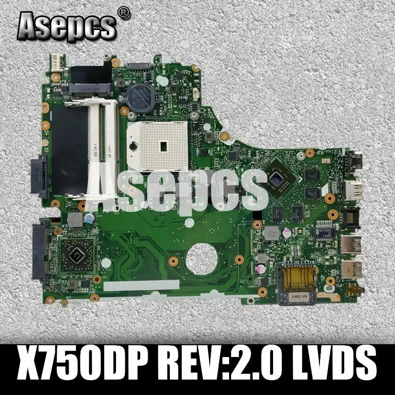Asepcs X550DP материнская плата REV: 2 0 LVDS ДЛЯ For Asus X750DP K550DP K550D X550D для ноутбука
