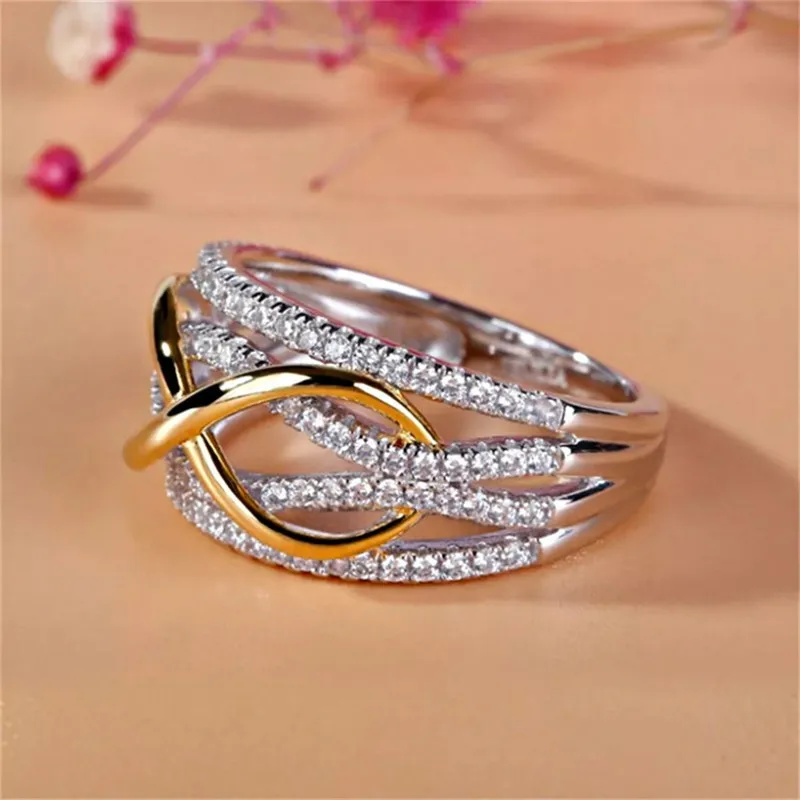 Pinksee New Trendy Unique Twist Classical Cubic Zirconia Wedding Engagement Ring for Women Valentine Gift Promise Jewelry
Pinksee New Trendy Unique Twist Classical Cubic Zirconia Wedding Engagement Ring for Women Valentine Gift Promise Jewelry