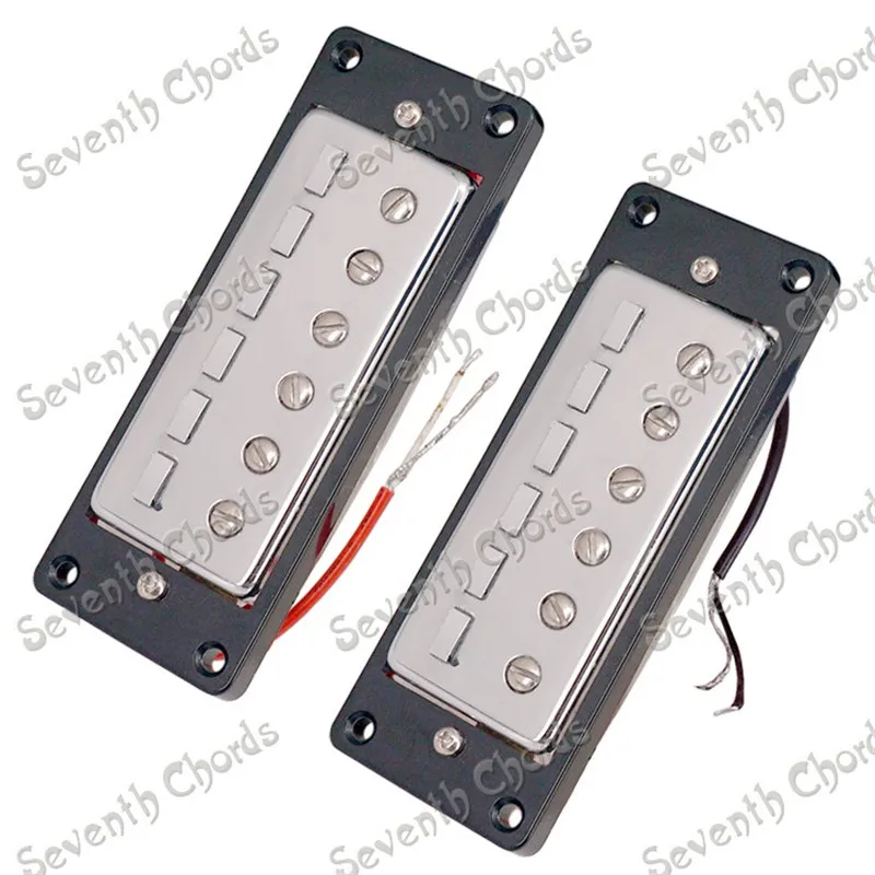 A Set of 2 Pcs Chrome Mini Style 6 String Pickup Humbucker for Guitar Replacement parts With Black Plastic Ring
A Set of 2 Pcs Chrome Mini Style 6 String Pickup Humbucker for Guitar Replacement parts With Black Plastic Ring