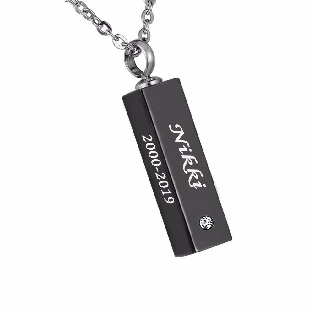 Unisex Stainless Steel Pet,Dog Jewelry Crystal Rectangle Memorial Urn Paw Pendant Screw Open Cremation Necklace Ash Case Holder
Unisex Stainless Steel Pet,Dog Jewelry Crystal Rectangle Memorial Urn Paw Pendant Screw Open Cremation Necklace Ash Case Holder