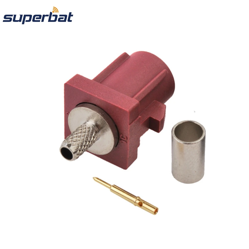 Superbat 10pcs Fakra D Crimp Male Bordeaux for GSM Cellular Phone for Cable RG316 RG174 LMR100
Superbat 10pcs Fakra D Crimp Male Bordeaux for GSM Cellular Phone for Cable RG316 RG174 LMR100