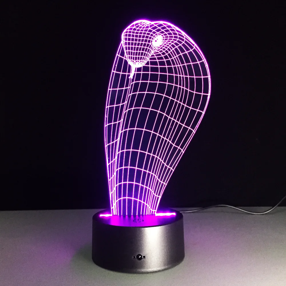 Novelty 3D Lamp Snake Illusion LED Touch RGB 7 Color Night Light Home Bedroom Decoration Kids Birthday Xmas Gift
Novelty 3D Lamp Snake Illusion LED Touch RGB 7 Color Night Light Home Bedroom Decoration Kids Birthday Xmas Gift
