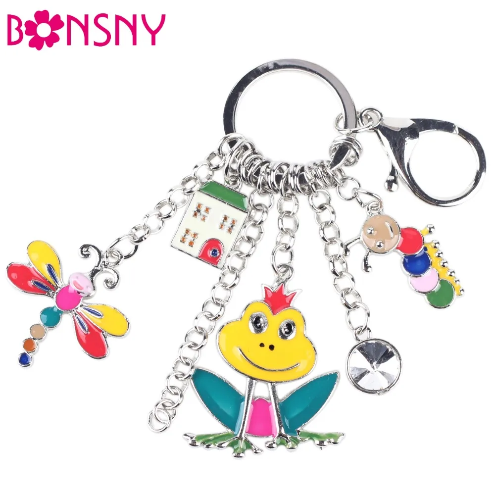 Bonsny 2016 Enamel Alloy Frog Butterfly Caterpillar draginfly Animal Key Chain For Women Girl Bag Keychain Charm Jewelry
Bonsny 2016 Enamel Alloy Frog Butterfly Caterpillar draginfly Animal Key Chain For Women Girl Bag Keychain Charm Jewelry